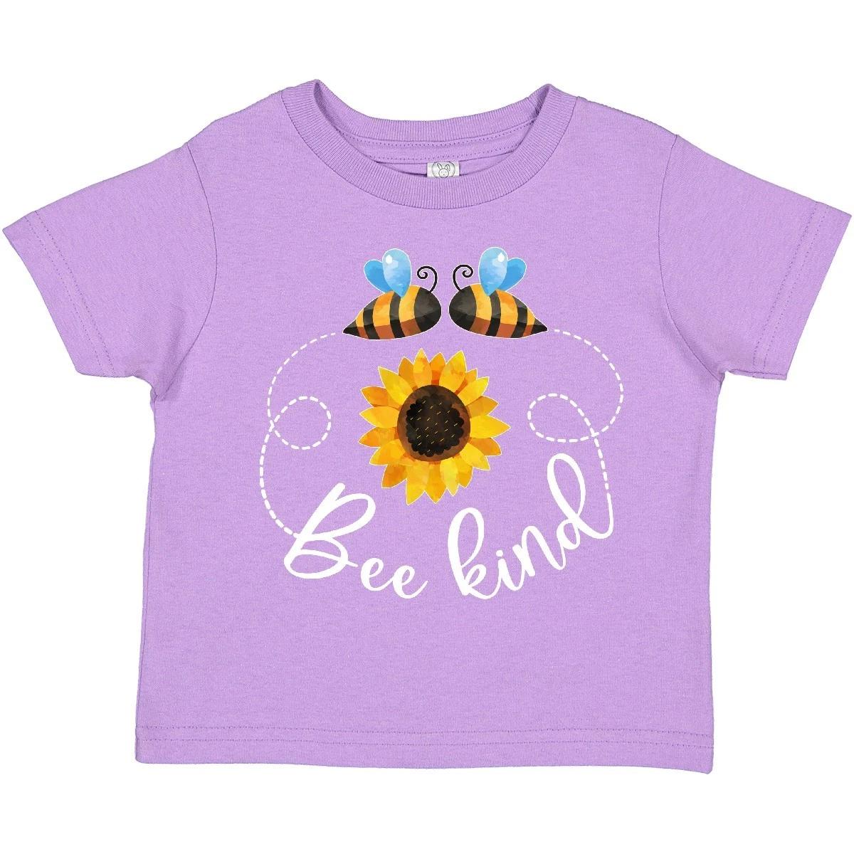 Inktastic Bee Kind Bees And Sunflower Toddler T-Shirt Positivity Nice Nature Fun 120