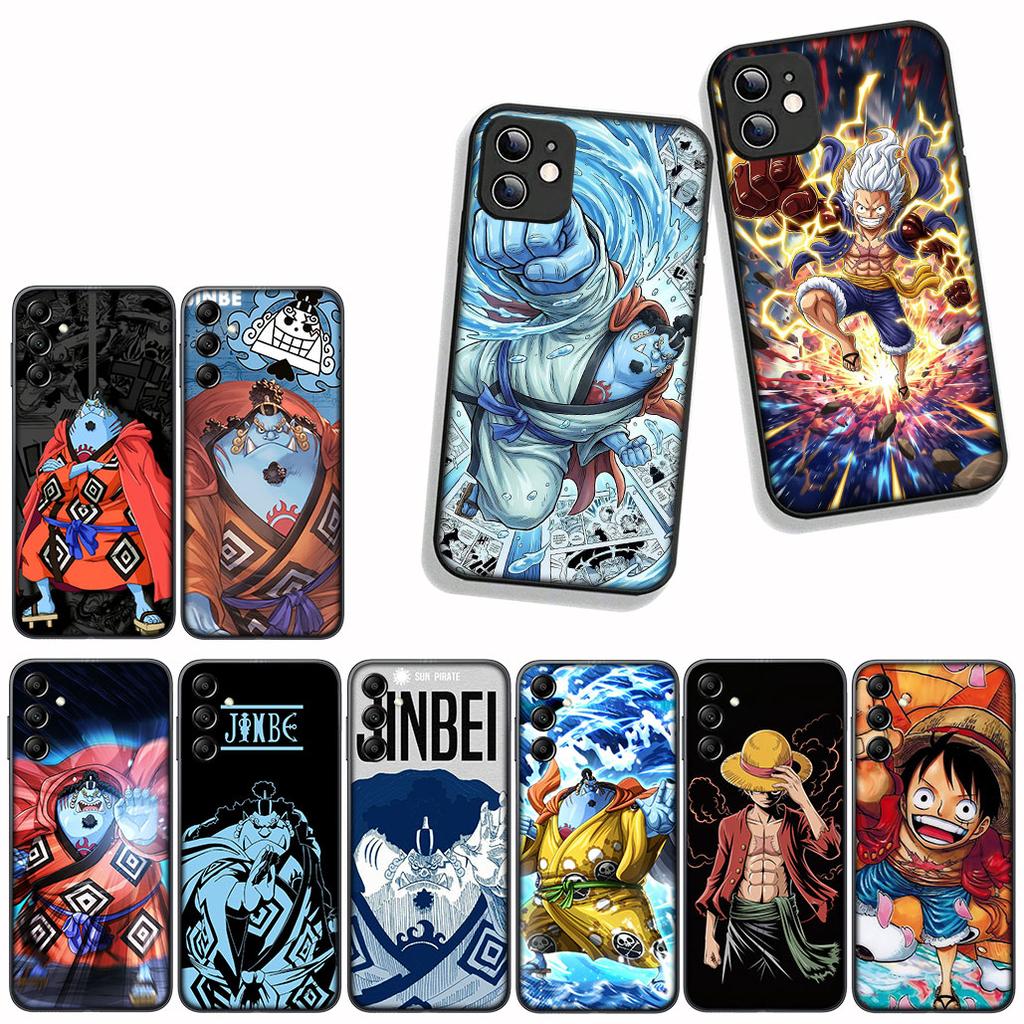 for Motorola Moto G54 G05 G24 G55 G75 G85 G15 G57 G86 Power Edge 50 30 Ultra Fusion neo Pro Case Cartoon Jinbe ONE PIECE Luffy