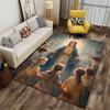 Holy Mary with Children Scene suitable as a non-slip mat for the living room or bedroom sofa