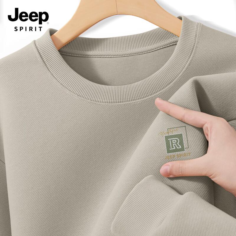 

JEEP SPIRIT Men s 2025 Spring/Autumn Casual Crew Neck Loose Sweatshirt XL