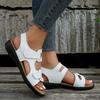Fashion Women's Sandals Summer New Flat Round Head Open Toe Geometric Slippers Casual Comfortable Non-slip Leopard Print Sandals