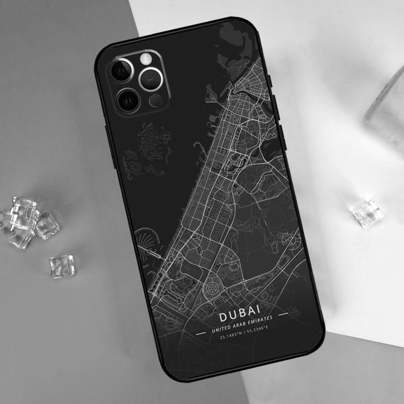 Ins Travel Country Sketch City Map Phone Case For iPhone 16 Pro Max 13 12 Mini 11 14 15 Pro Max XR 16 15 Plus 16e Cover Shell
