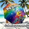 Custom Name Personalized PAC MAN Print Umbrella, Auto Open Close, 8‑Rib Sturdy Frame, Commute Camping Hiking Use, Birthday Gift