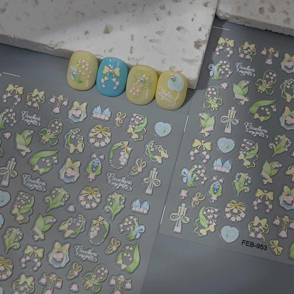 5D Embossed Cute Puppy Nail & Laptop Stickers, Waterproof & Three-Dimensional, In Stock