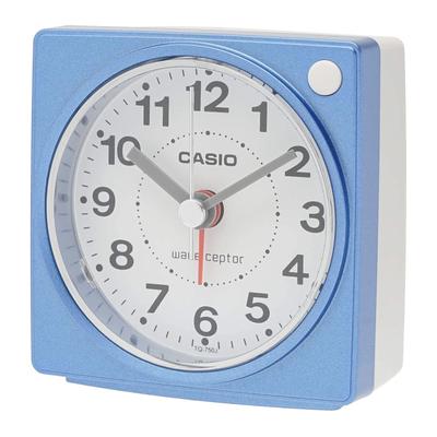 Alarm Table Clock, Radio-Controlled, Clock, Blue, Analog, Small, Light, TQ-750J-2JF