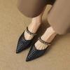 Hot Sale Summer New Style Luxury Pointed Toe Flats Heel Casual Pure Color Outdoor Wearable Half Slip On Sandals Fashion Slippers