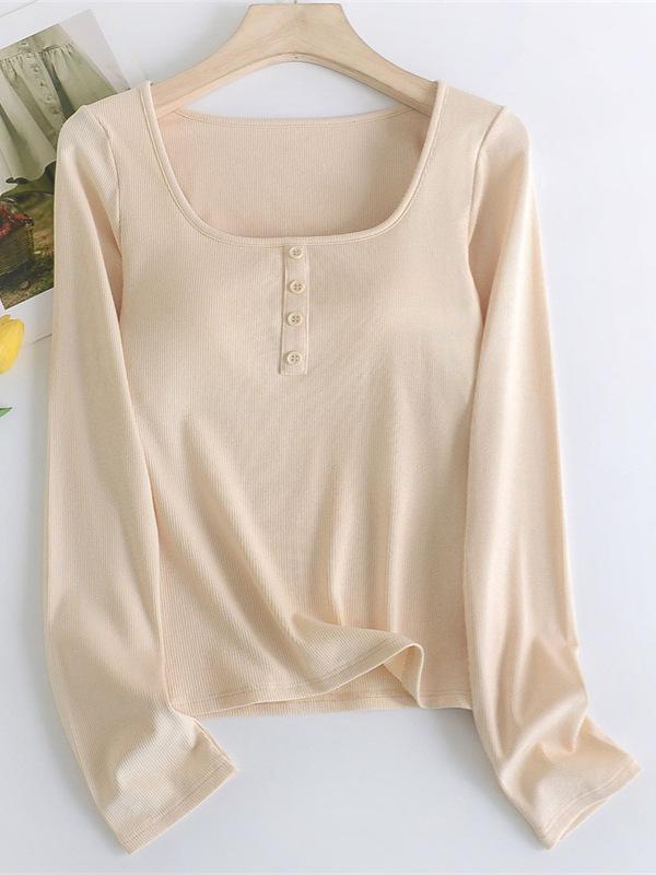 

Женская футболка с длинным рукавом и мягким бюстгальтером без косточек - Приталенная, Теплый базовый слой для осени/зимы Medium мятный зеленый