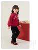 Girls' Red Autumn/Winter Round Neck Hoodie Pullover