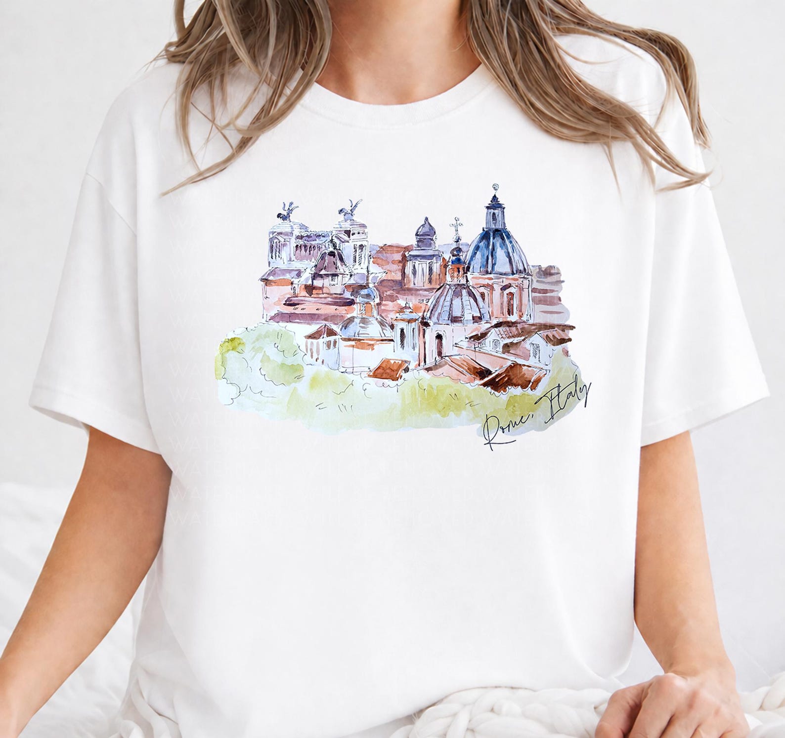 Rome Skyline Shirt Rome Italy Shirt Rome T-Shirt I Love Rome Gift Rome Travel Italy Souvenir Rome Tee Unisex 2XL