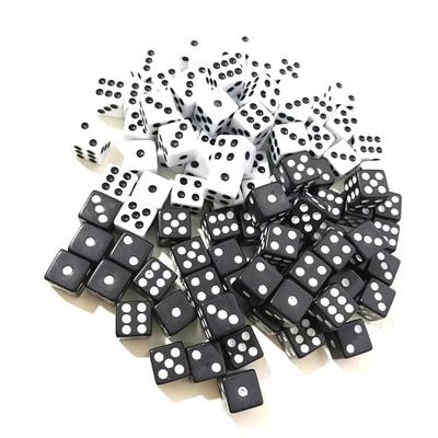 5Pcs/10Pcs 14mm/10mm 6 Sided Drinking Dice White Dices Acrylic Cubes RPG Dice Game Accessory Round Corner Digital Dices