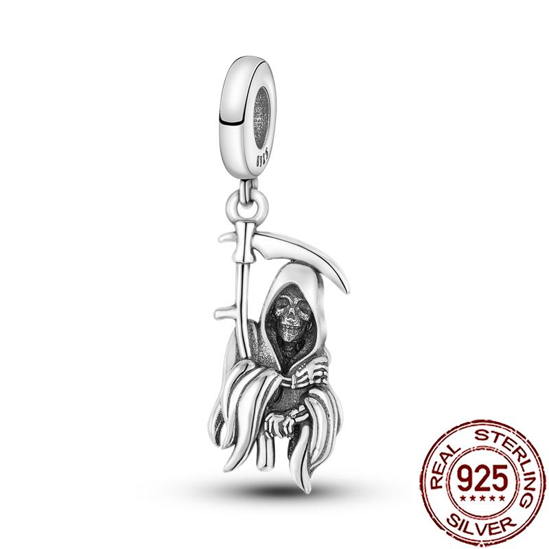 Gothic Charms Copper Halloween Nightmare Pumpkin Skull Witch Beads Fit Bracelet Necklace Women Diy Jewelry