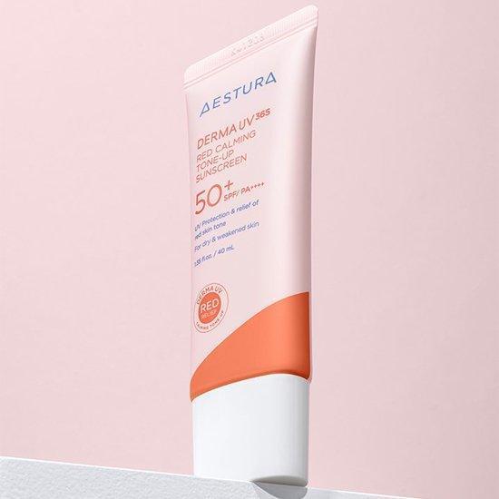 Aestura Derma UV 365 Red Beruhigender Ton-Up-Sonnenschutz LSF 50+ PA++++ 40ml