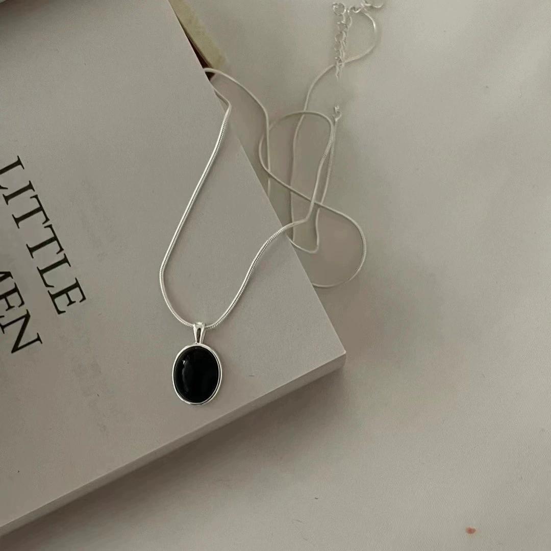 

Ожерелье с подвеской из стерлингового серебра 925 пробы с овальным аквамарином для женщин и девочек, роскошное ожерелье в виде змеиной цепи, модные ювелирные изделия, подарки для женщин, новинка 2024 года