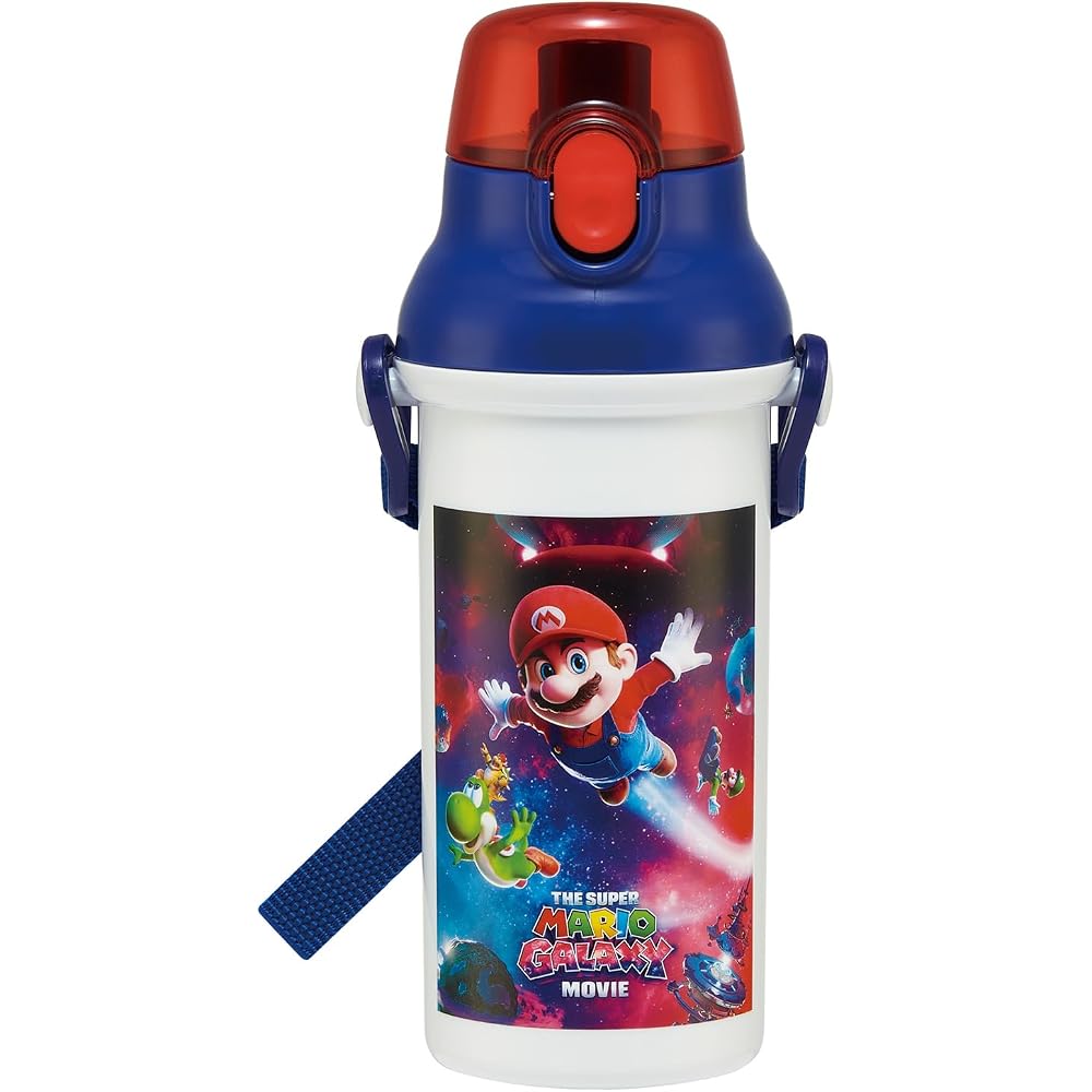 Skater (Skater) PSB5SAN-A Direct Drinking Water Bottle for Kids, Plastic, 480 Ml, One Push Closur...