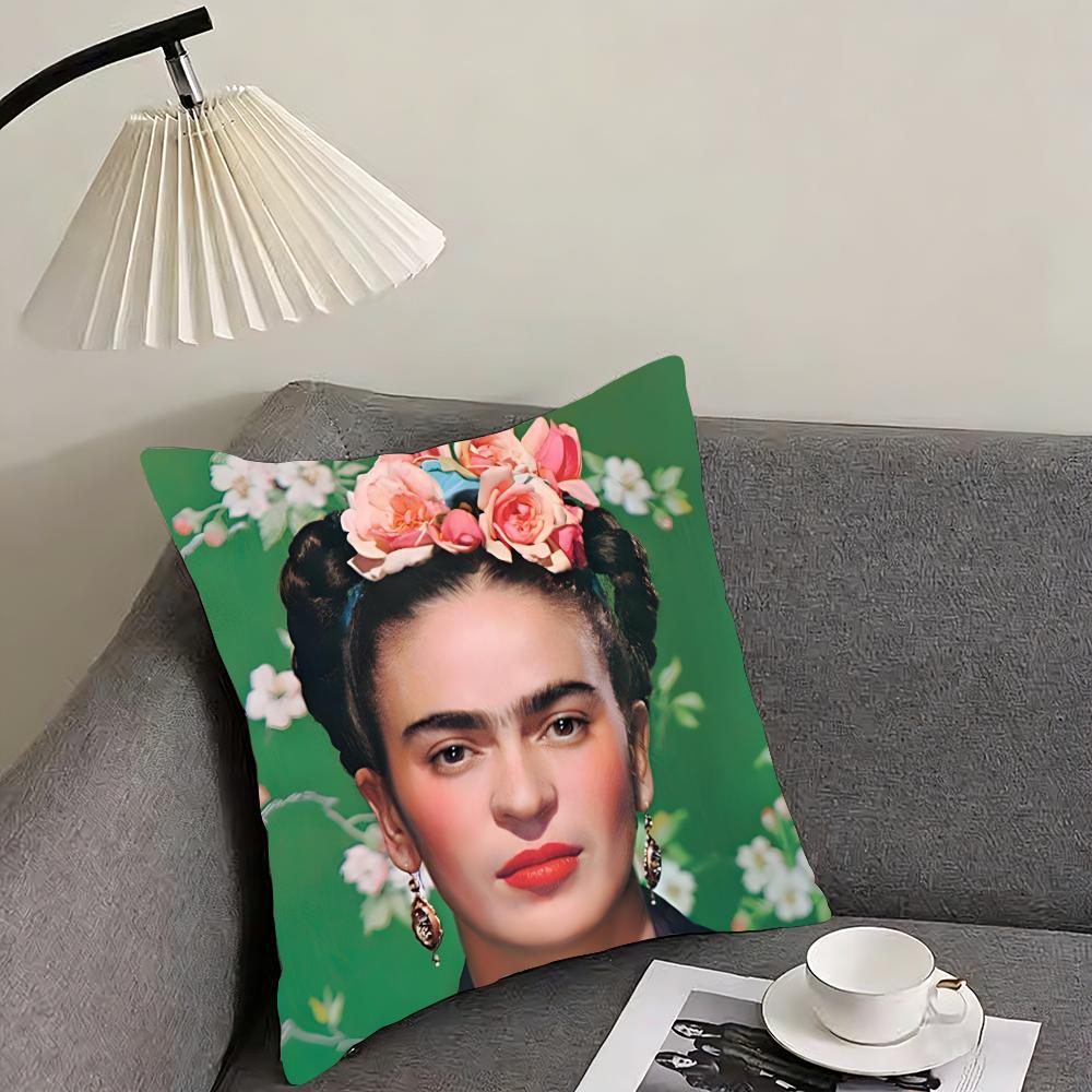 F-Fridas Painting Art Fashion Cushion Cover Pillowcase Ultra Soft Skin Friendly Fabric Cloud Like Comfort & Concealed Zipper