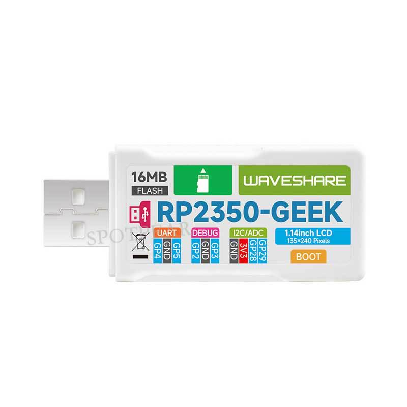 Raspberry Pi Pico 2 with 1.14" 65K Color LCD RP2350 GEEK Dev Board