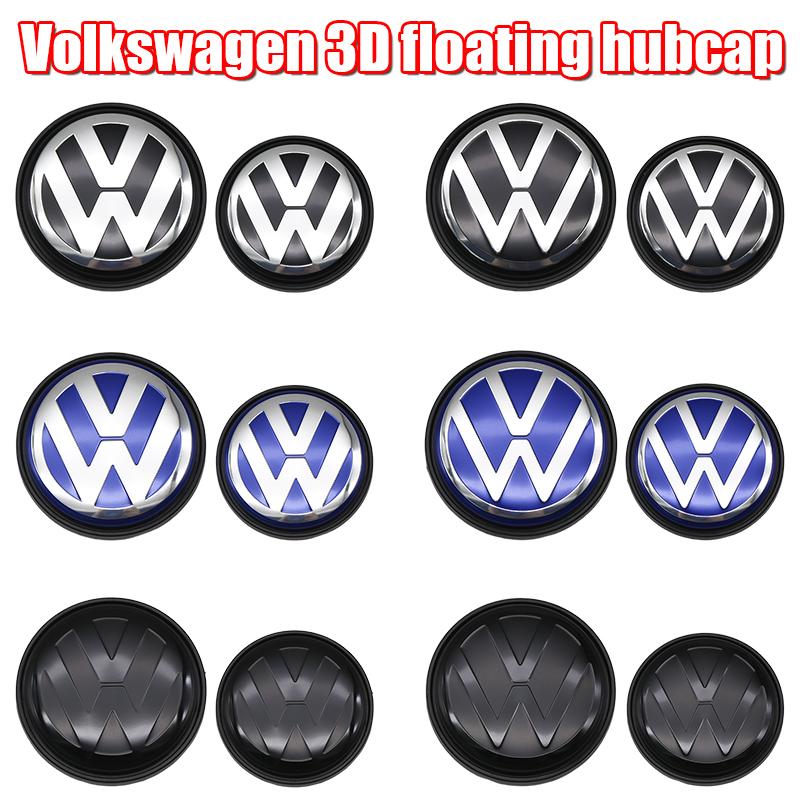 Car Wheel Hub Covers 4pcs 56MM 65MM Floating Center Caps For VW GTI Polo Golf 4 5 6 7 8 Touran CC Passat B5 B6 B7 accessories zr9