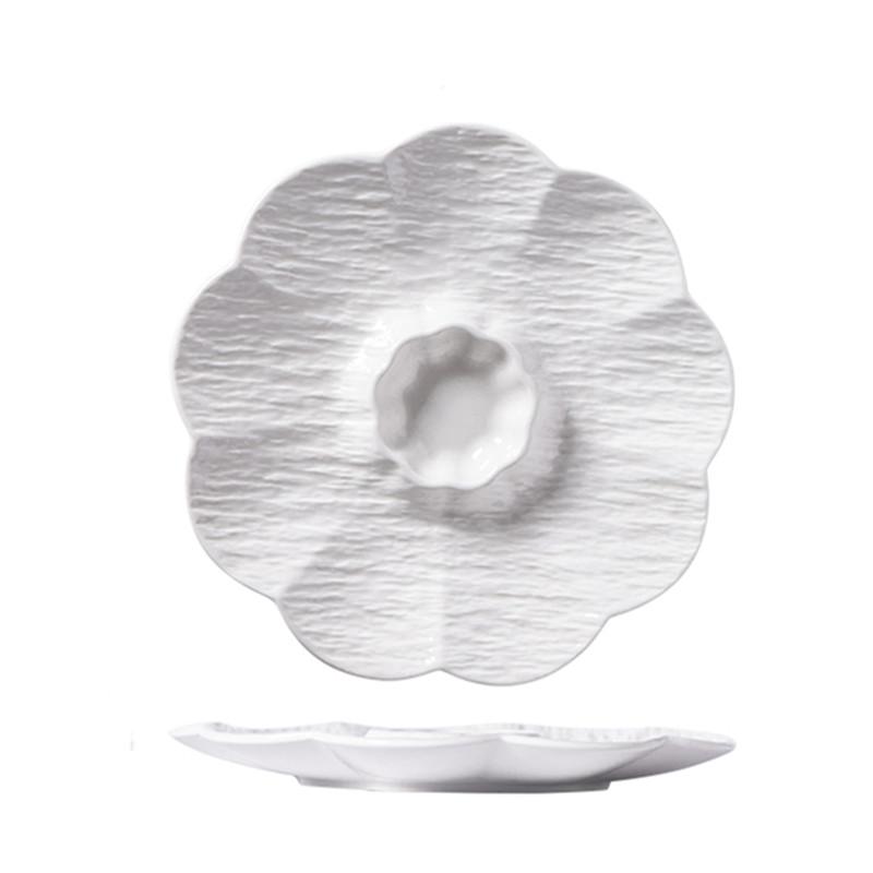 Chinese Ceramic Dumpling Plate Hotel Restaurant Sashimi Sushi Plate Food Decoration Dessert Plate Kitchen Creative Tableware