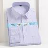 Men Formal Shirt Long Sleeve Office Solid Color Striped Fashion Business Pocket White Social Pocket Shirt Men Clothing S-5XL