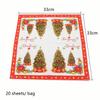 Santa Claus Table Decor X-mas Paper Napkins Lunch Paper Napkins For Decoupage Christmas Napkin