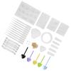 141Pcs DIY Crystal Epoxy Tool Set Pendants Jewelry Crafts Hand Made Silicone Molds