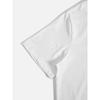 European Sizes Pure - Cotton White T - Shirt for Men: Simple and Bold Smiling Face Design
