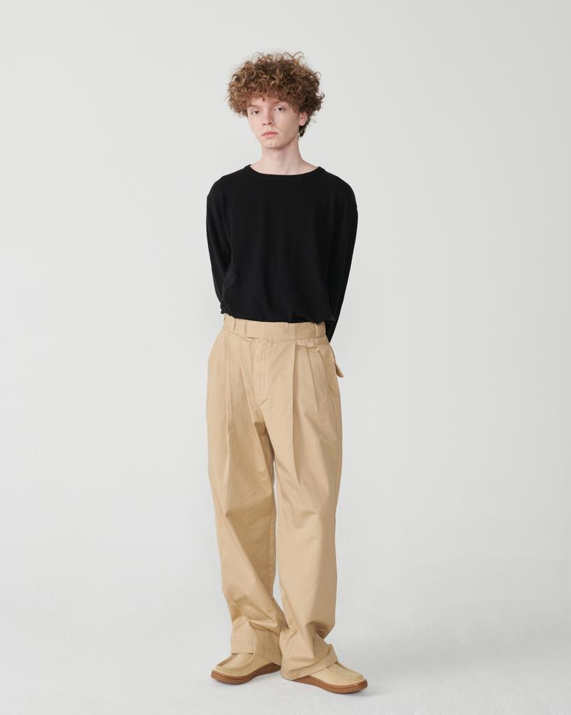 Anteulegteu Wide Chino Pants Beige