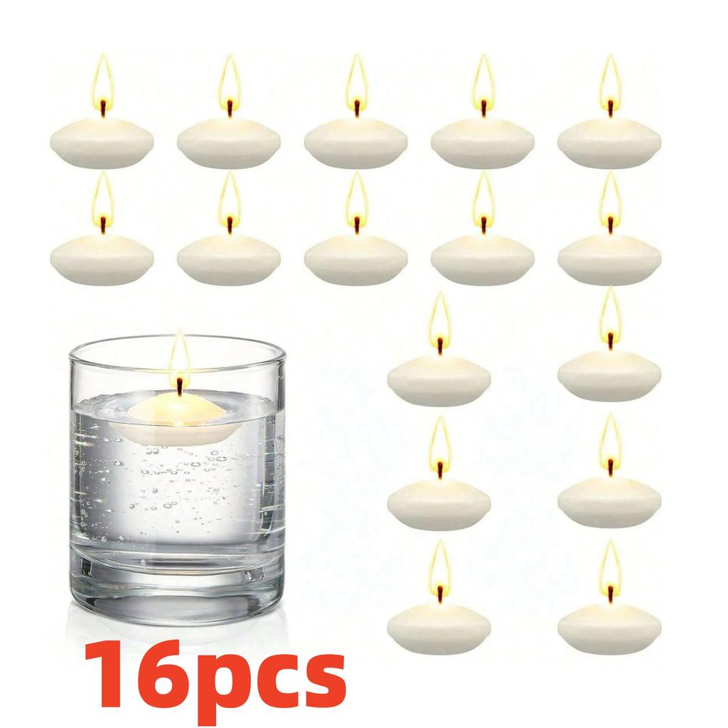 6/10/16Pcs Unscented Discs Floating Valentine's Day Candles Party Wedding Bathtub Decor Romantic Confession Candlelight Decor