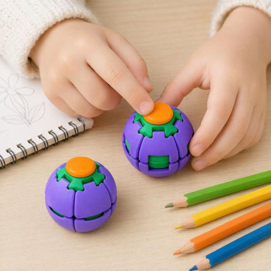 3d Printed Press Ball Toy Stress Anxiety Relief Fidget Spinner for Kids Adults Push