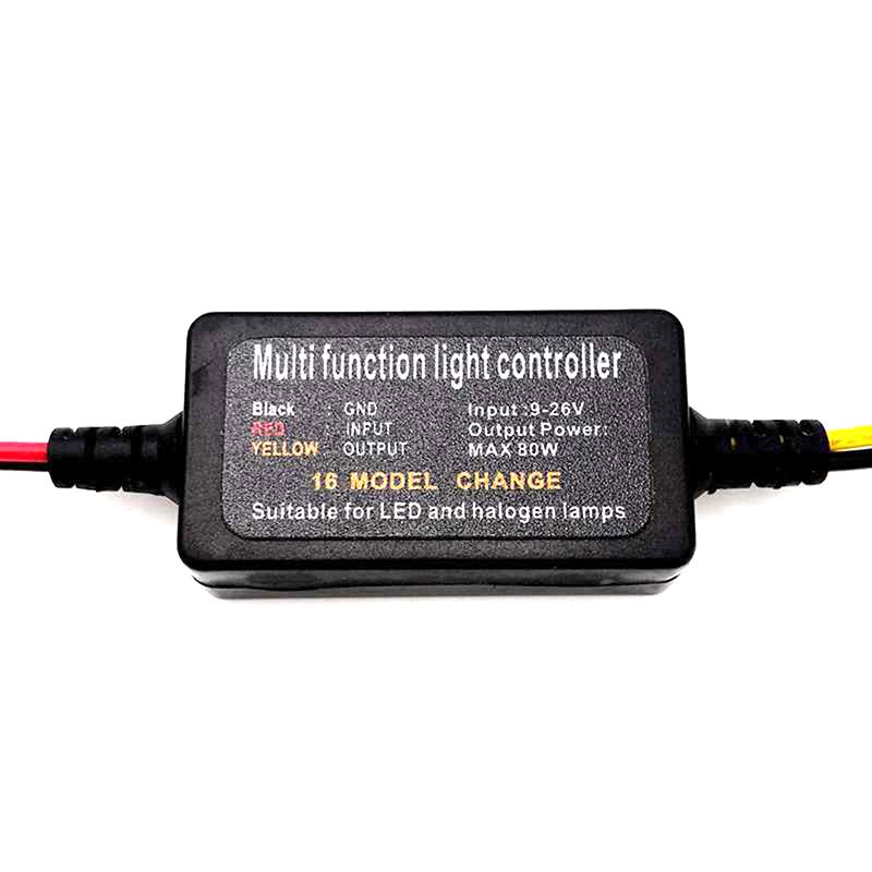 1 PCS DC9-26V 16 Modes Réglable LED Feu Stop Clignotant Stroboscope Module Contrôleur Pour Voiture Moto Camion Clignotant Feu Stop Arrière
