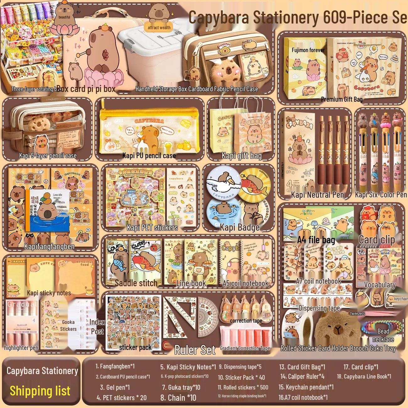 Children s Day Capybara Stationery Gift Set - High Value Student Reward Box