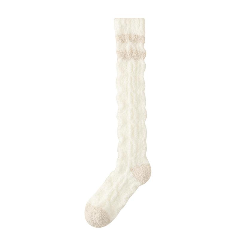 Female Winter Thickened Warm Sleeping Home Floor Long Leg Socks