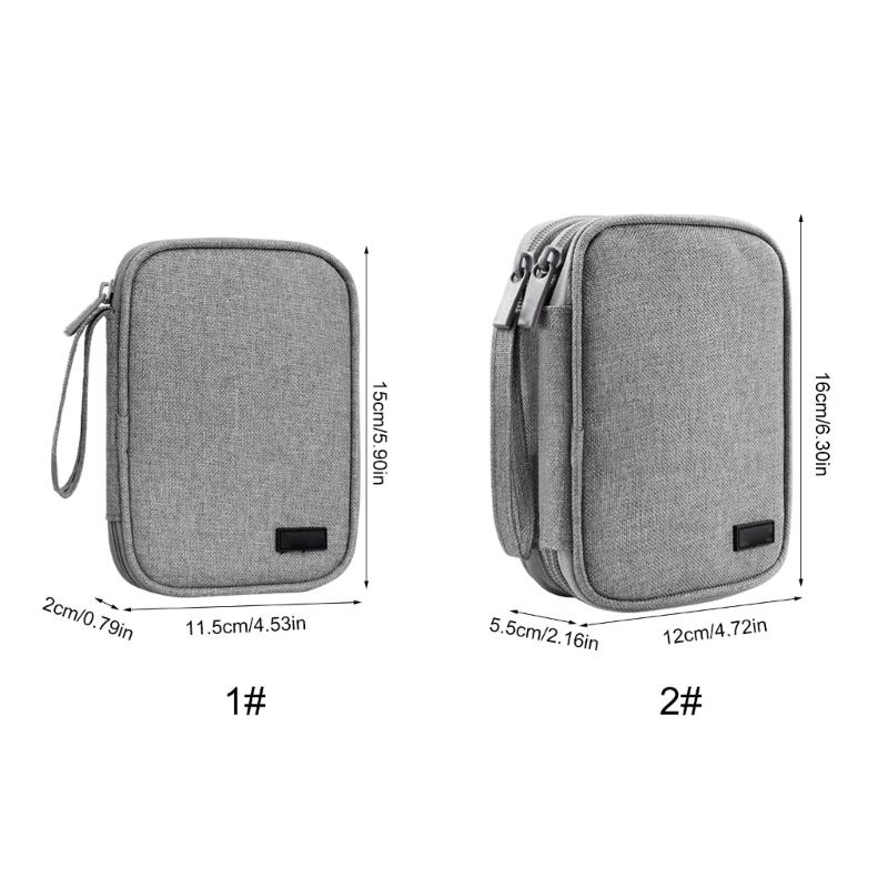 Convenient Hard Disk Storage Sleeve Hard Drive Holder Power Banks Organizer Bag Earphone Case for Business Professionals