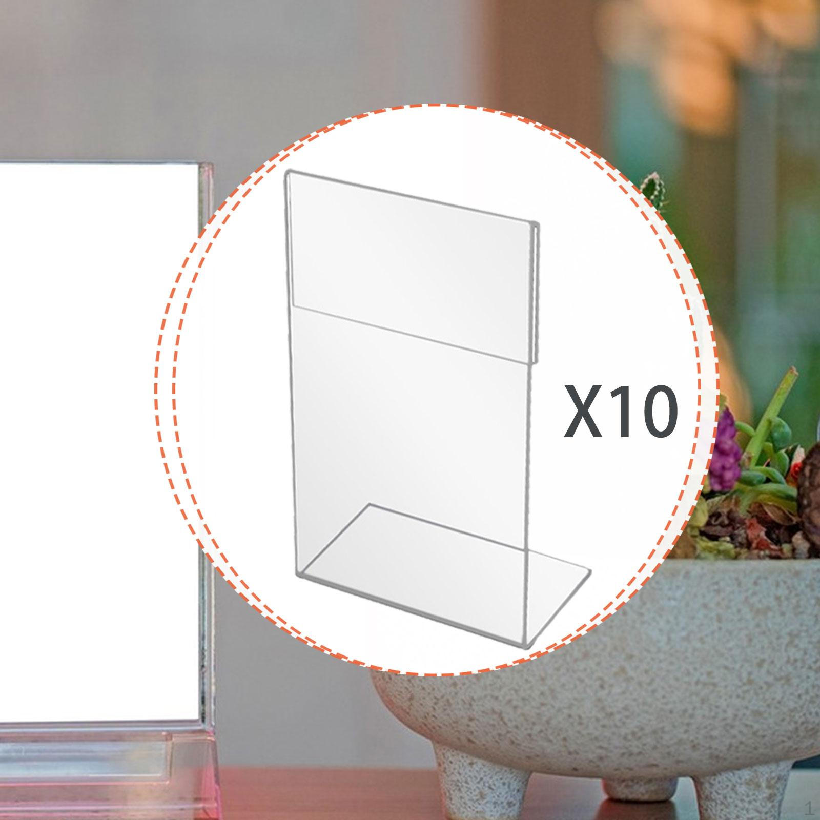

Acrylic Sign Holder Photo Frame Self Standing Lightweight Clear Office Desktop Menu Table Signs