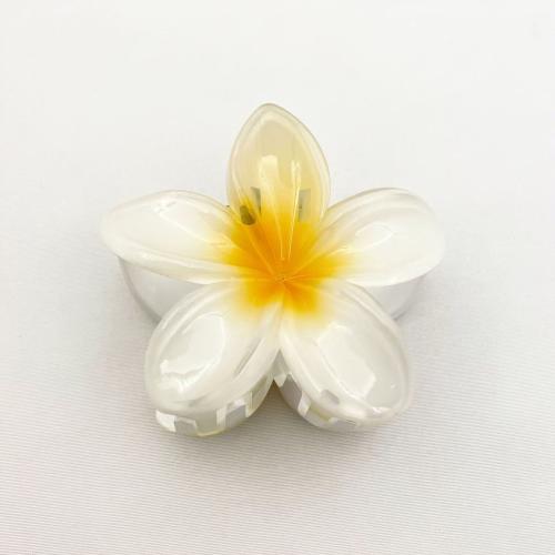 8CM Acrylic Fashion Hair Claws Headwear Accessories Gradient Flower Hair Clip Women Large Flower Hair Claws Crab Clamp Barrettes