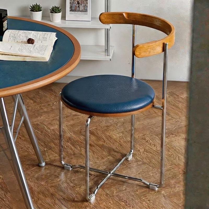 Foldable Dining Chair Minimalist Solid Wood Chairs Portable with Backrest Makeup Chair Nordic Relax Chairs Kitchen Furniture