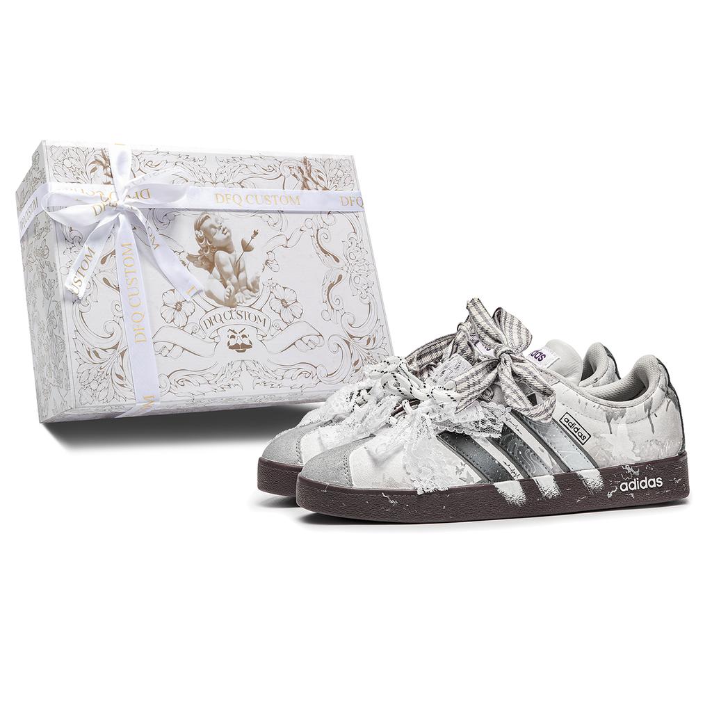 Adidas Neo VL Court Lifestyle Da Vinci, Box, Rosemary Slip Resistant Abrasion Resistant HQ1802(TeamM--BOX)