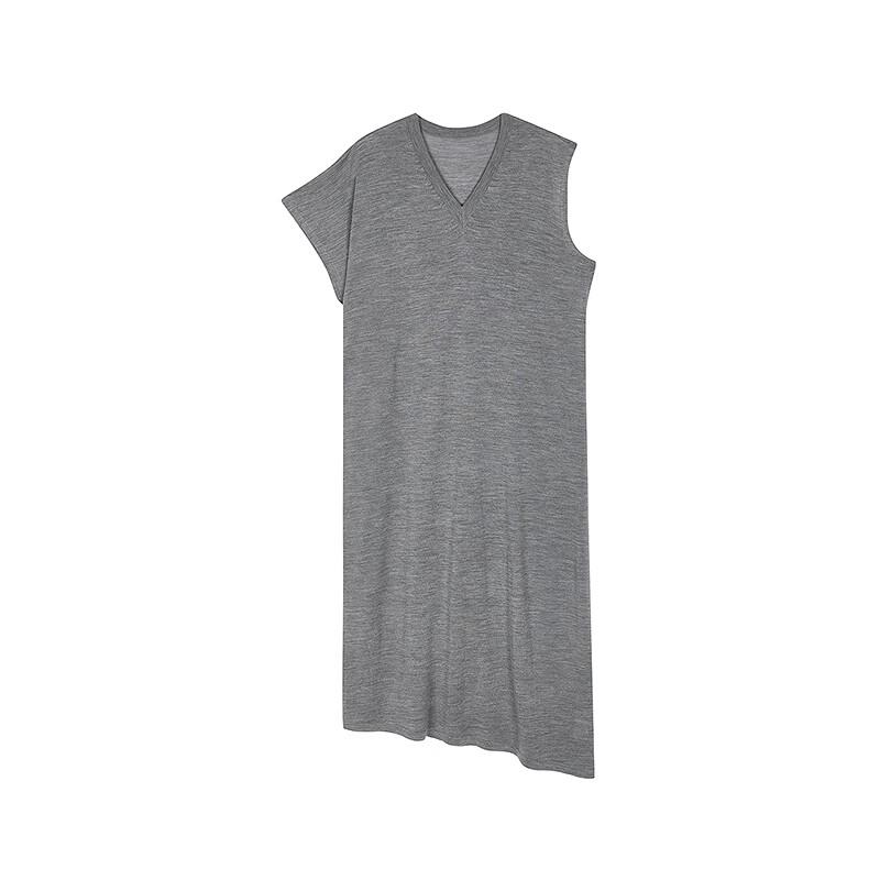 JNBY 25 Autumn Sleeveless V-Neck Relaxed Wool Dress
