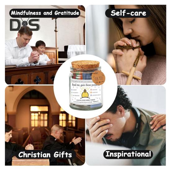 Glas mit Bibelversen „Lies mich, wenn“ – Glas mit Bibelversen – Glas mit täglichem Gebet und Hoffnung – mit 90 Versen – Christliche Geschenke für Frauen und Männer