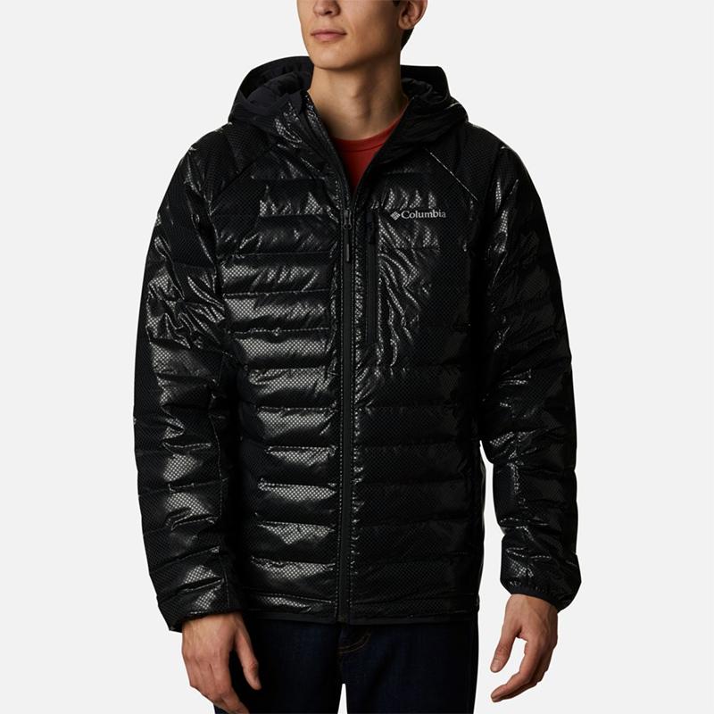 Columbia Hooded Down Jacket Winter Men outerwear Black WE1328-010