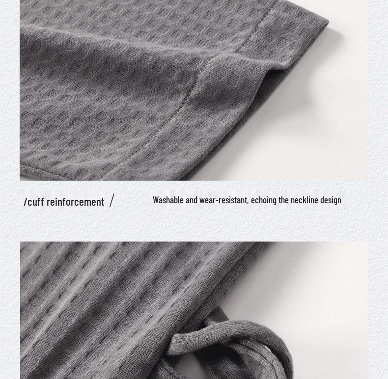 Lightweight Extra Long Waffle Bathrobe for Couples - Breathable Polyester Cotton, Perfect for Spring and Summer