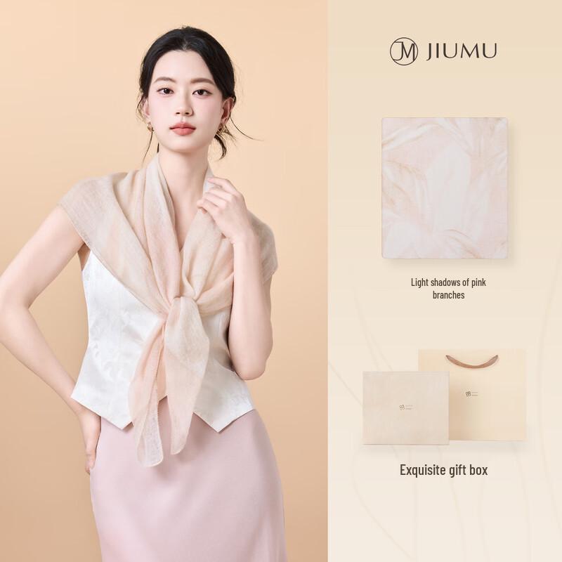 JIUMU 100% Cashmere Fine-Spun Shawl Scarf