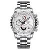 Top-Marke Dragon Watch Explosive Goldene Reliefuhr Herrenuhr Herren Drei-Augen Drache Leuchtend Wasserdicht Quarz-Uhr