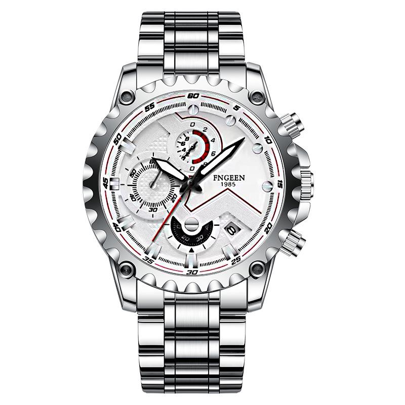 Top-Marke Dragon Watch Explosive Goldene Reliefuhr Herrenuhr Herren Drei-Augen Drache Leuchtend Wasserdicht Quarz-Uhr