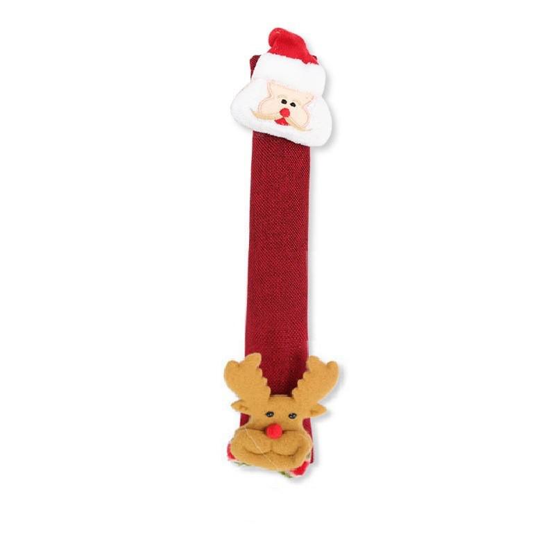 Individual Burlap Handle Covers for Microwave, Fridge, and Oven - Christmas Decor