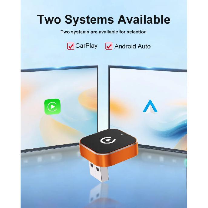 2026 Newest FLIXIVI CarPlay Adapter&Android Auto Adapter Plug and Play for VW Toyota Nissan Ford Benz for Apple & Android Phone