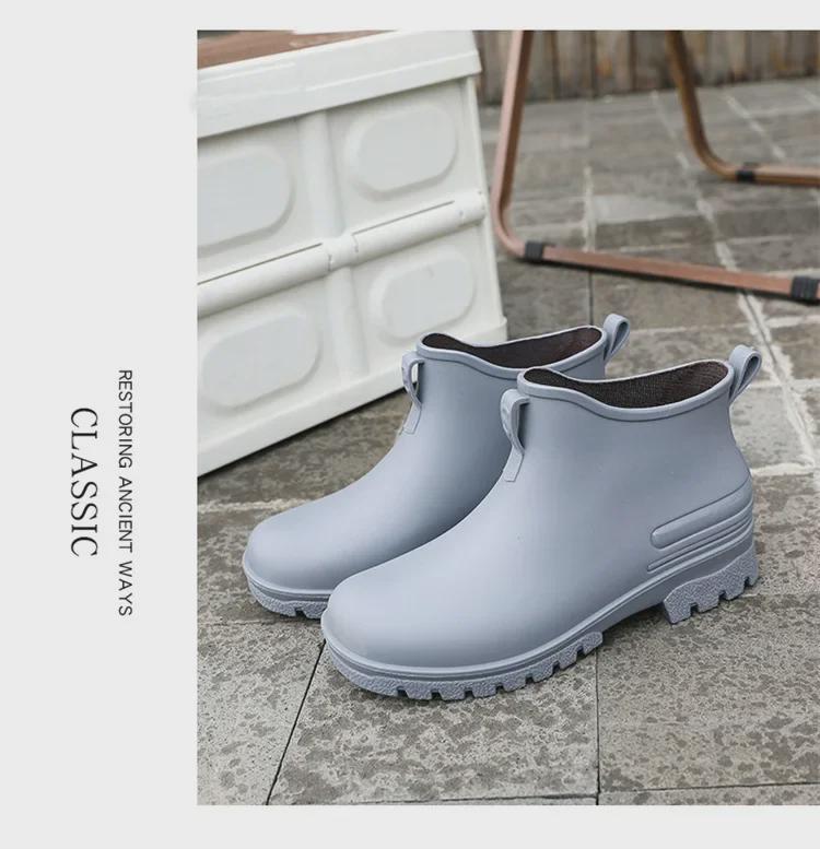 Men's & Women's Non-Slip, Waterproof Rain Boots - Fashionable, Warm, Velvet-Lined Rubber Shoes for Students and Outdoor Wear
