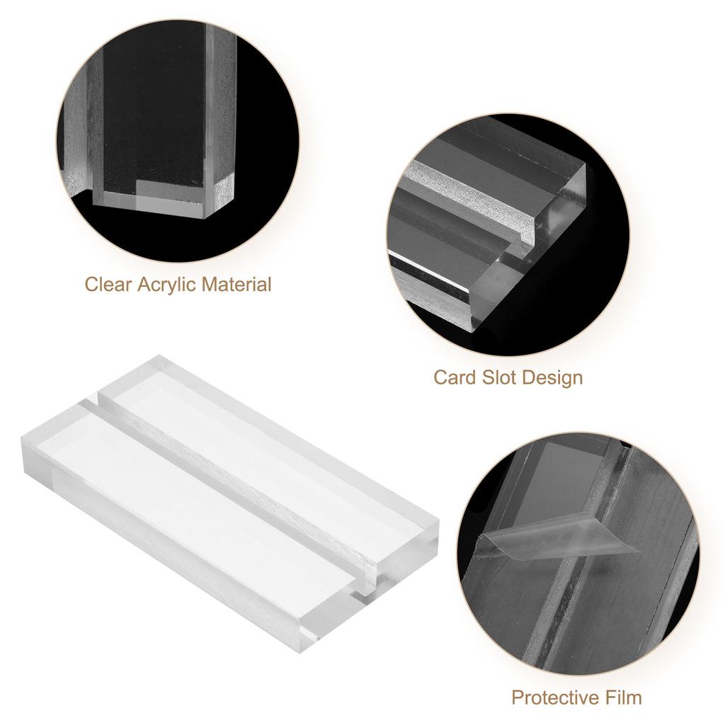 5/10/20pcs Place Card Holder Acrylic Table Sign Holder Table Number Holders Name Card Stands for Photo Menu Display Clear