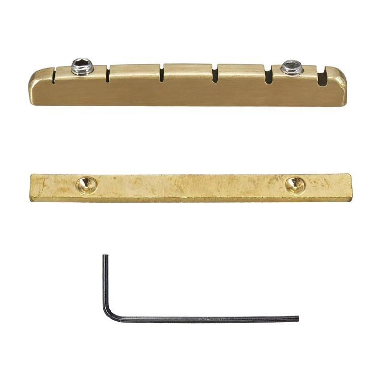 Электрогитара Латунный порожек Регулируемая высота Замена для 6-струнных гитар Включает ключ для легкой установки 1