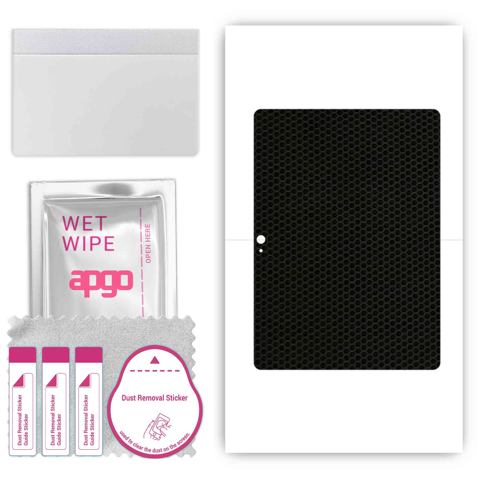 

apgo skin sticker film foil vinyl for the BACK compatible with Huawei MediaPad M2 10.0, scratch-resistant, easy to install - Matrix